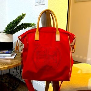 NWT Tory Burch Logo nylon Tote Bag